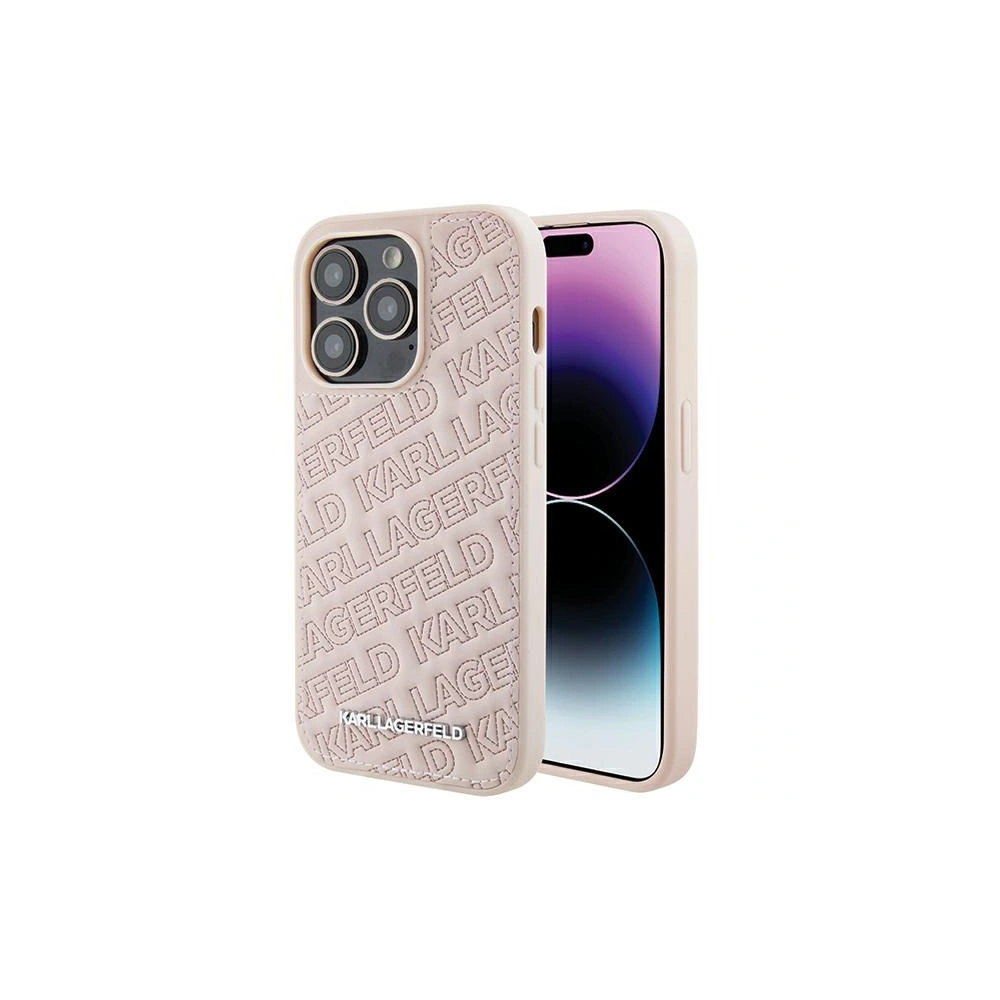 Etui Karl Lagerfeld KLHCP15LPQKPMP iPhone 15 Pro różowy/pink hardcase Quilted K Pattern
