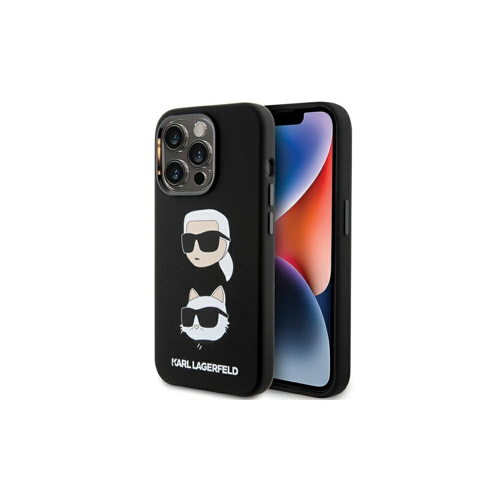 Etui Karl Lagerfeld KLHCP15LSDHKCNK iPhone 15 Pro czarny/black Silicone Etui Karl&Choupette Head
