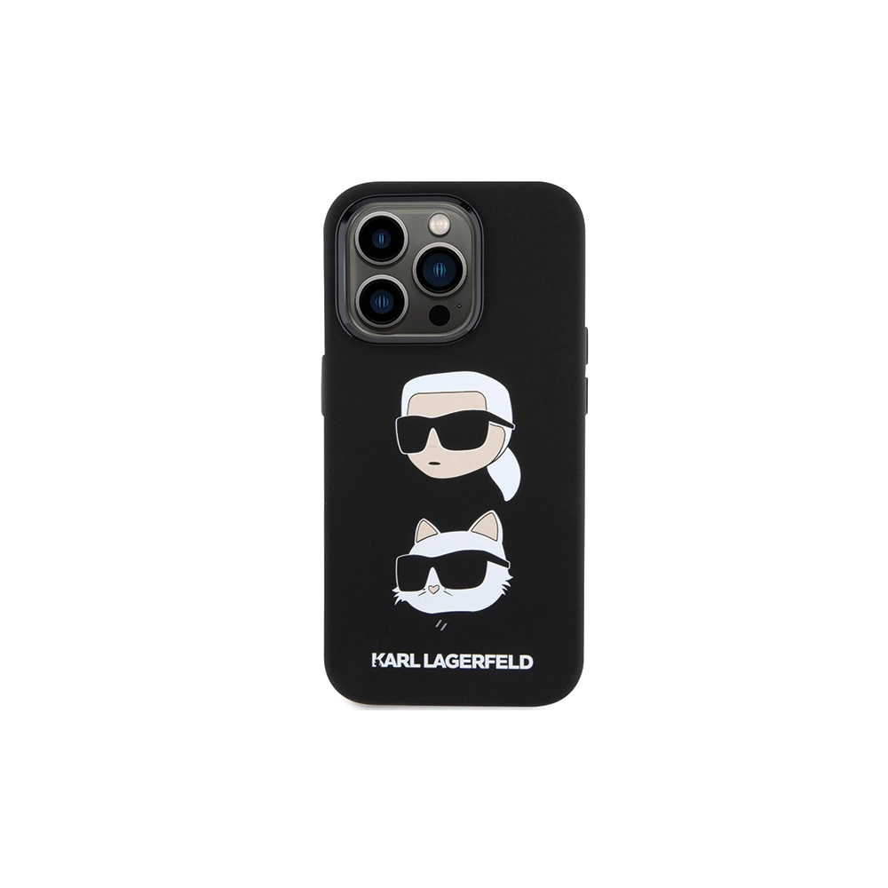 Etui Karl Lagerfeld KLHCP15LSDHKCNK iPhone 15 Pro czarny/black Silicone Etui Karl&Choupette Head