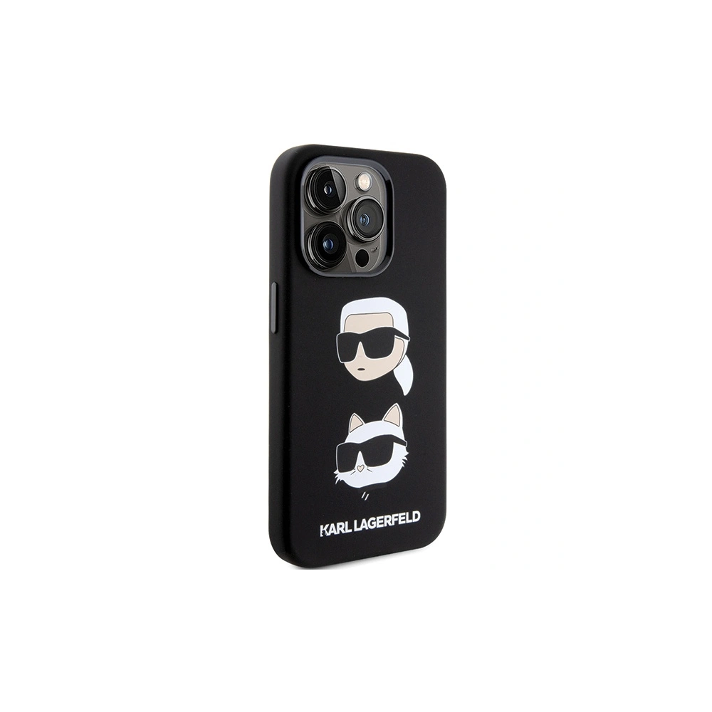 Etui Karl Lagerfeld KLHCP15LSDHKCNK iPhone 15 Pro czarny/black Silicone Etui Karl&Choupette Head