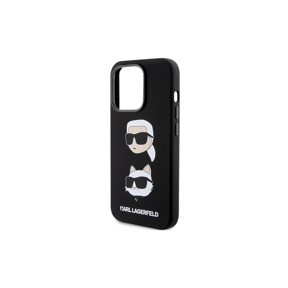 Etui Karl Lagerfeld KLHCP15LSDHKCNK iPhone 15 Pro czarny/black Silicone Etui Karl&Choupette Head