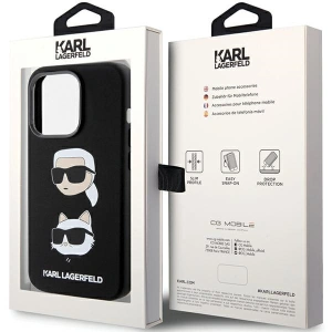 Etui Karl Lagerfeld KLHCP15LSDHKCNK iPhone 15 Pro czarny/black Silicone Etui Karl&Choupette Head