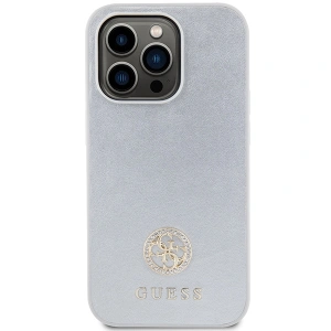 Etui Guess GUHCP15LPS4DGPS iPhone 15 Pro srebrny/silver hardcase Strass Metal Logo