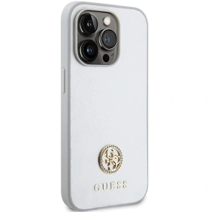 Etui Guess GUHCP15LPS4DGPS iPhone 15 Pro srebrny/silver hardcase Strass Metal Logo