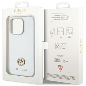 Etui Guess GUHCP15LPS4DGPS iPhone 15 Pro srebrny/silver hardcase Strass Metal Logo