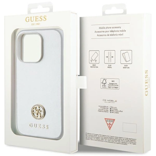Kup Guess Carcasă GUHCP15LPS4DGPS iPhone 15 Pro argintiu/argintiu carcasă tare Strass Metal Logo - GUE3010 - {ean13} - Sklep Home Screen