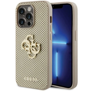 Etui Guess GUHCP15LPSP4LGD iPhone 15 Pro złoty/gold hardcase Perforated 4G Glitter