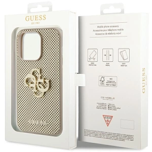 Etui Guess GUHCP15LPSP4LGD iPhone 15 Pro złoty/gold hardcase Perforated 4G Glitter