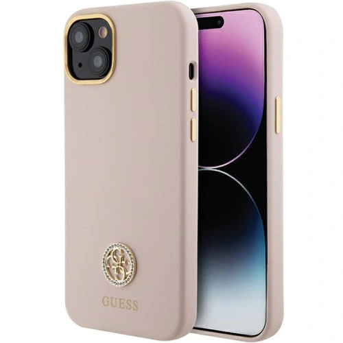 Kup Guess Carcasă GUHCP15SM4DGPP iPhone 15 roz deschis / roz hardcase Silicone Logo Strass 4G - GUE3017 - {ean13} - Sklep Home Screen