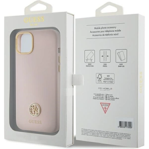Etui Guess GUHCP15SM4DGPP iPhone 15 jasnoróżowy/pink hardcase Silicone Logo Strass 4G