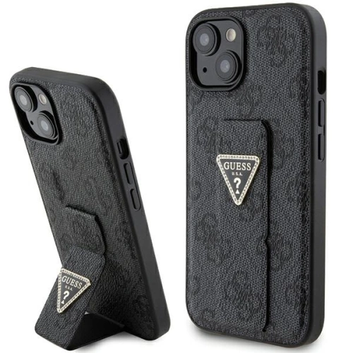 Kup Etui Guess GUHCP15SPGS4TDK iPhone 15 fekete/black hardcase Grip Stand 4G Triangle Strass - GUE3018 - {ean13} - Sklep Home Screen