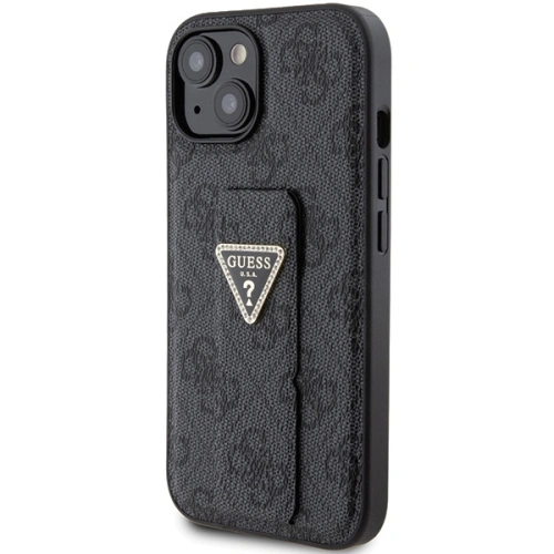 Kup Etui Guess GUHCP15SPGS4TDK iPhone 15 fekete/black hardcase Grip Stand 4G Triangle Strass - GUE3018 - {ean13} - Sklep Home Screen