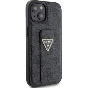 Etui Guess GUHCP15SPGS4TDK iPhone 15 czarny/black hardcase Grip Stand 4G Triangle Strass