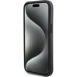 Etui Guess GUHCP15SPGS4TDK iPhone 15 czarny/black hardcase Grip Stand 4G Triangle Strass
