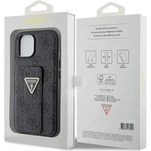 Etui Guess GUHCP15SPGS4TDK iPhone 15 czarny/black hardcase Grip Stand 4G Triangle Strass