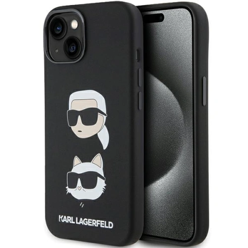 Kup Etui Karl Lagerfeld KLHCP15MSDHKCNK iPhone 15 Plus czarny/black Silicone Etui Karl&Choupette Head - KLD1795 - {ean13} - Sklep Home Screen