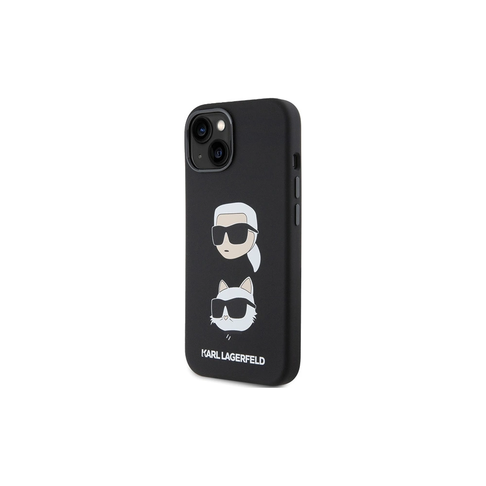 Etui Karl Lagerfeld KLHCP15MSDHKCNK iPhone 15 Plus czarny/black Silicone Etui Karl&Choupette Head