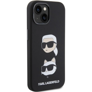 Etui Karl Lagerfeld KLHCP15MSDHKCNK iPhone 15 Plus czarny/black Silicone Etui Karl&Choupette Head