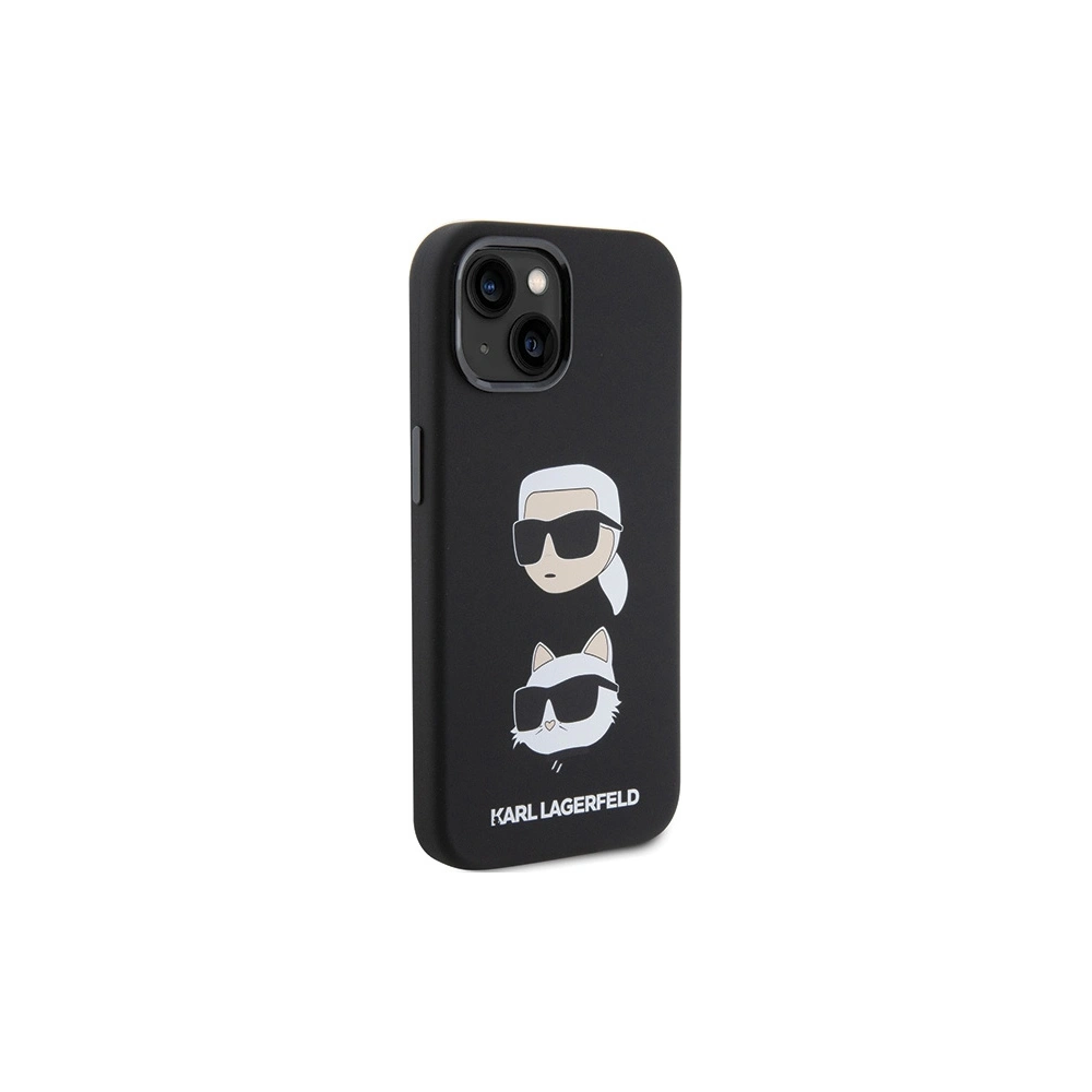 Etui Karl Lagerfeld KLHCP15MSDHKCNK iPhone 15 Plus czarny/black Silicone Etui Karl&Choupette Head