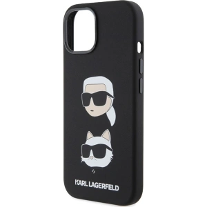 Etui Karl Lagerfeld KLHCP15MSDHKCNK iPhone 15 Plus czarny/black Silicone Etui Karl&Choupette Head