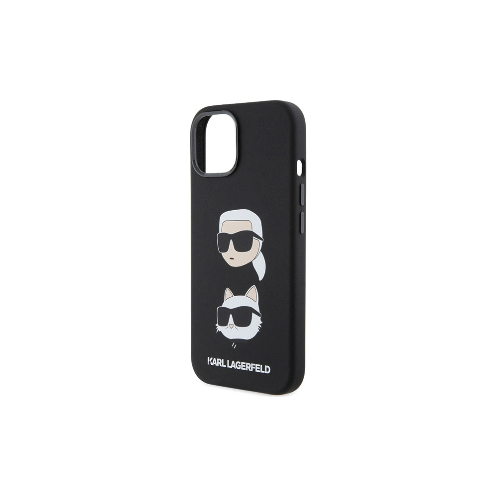 Etui Karl Lagerfeld KLHCP15MSDHKCNK iPhone 15 Plus czarny/black Silicone Etui Karl&Choupette Head