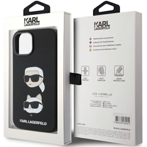 Etui Karl Lagerfeld KLHCP15MSDHKCNK iPhone 15 Plus czarny/black Silicone Etui Karl&Choupette Head