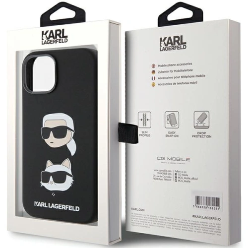Kup Etui Karl Lagerfeld KLHCP15MSDHKCNK iPhone 15 Plus czarny/black Silicone Etui Karl&Choupette Head - KLD1795 - {ean13} - Sklep Home Screen