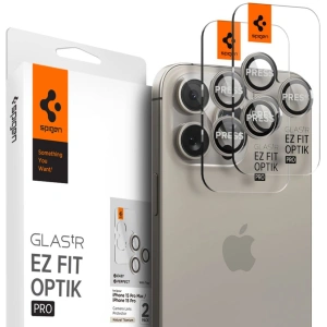Kup Osłona Aparatu Spigen Optik.tr EZ Fit Camera Protector 2-pack iPhone 14 Pro / Pro Max / 15 Pro / Pro Max Natural Titanium - SPN3201 - {ean13} - Sklep Home Screen