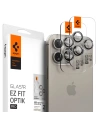 Oslnění aparátu Spigen Optik.tr EZ Fit Camera Protector 2-pack iPhone 14 Pro / Pro Max / 15 Pro / Pro Max Přírodní titan
