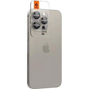 Kamera Védő Spigen Optik.tr EZ Fit Kamera Védő 2-csomag iPhone 14 Pro / Pro Max / 15 Pro / Pro Max Természetes Titán