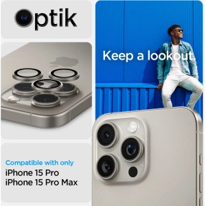 Kup Oslnění aparátu Spigen Optik.tr EZ Fit Camera Protector 2-pack iPhone 14 Pro / Pro Max / 15 Pro / Pro Max Přírodní titan - SPN3201 - {ean13} - Sklep Home Screen