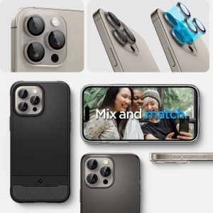 Kup Oslnění aparátu Spigen Optik.tr EZ Fit Camera Protector 2-pack iPhone 14 Pro / Pro Max / 15 Pro / Pro Max Přírodní titan - SPN3201 - {ean13} - Sklep Home Screen