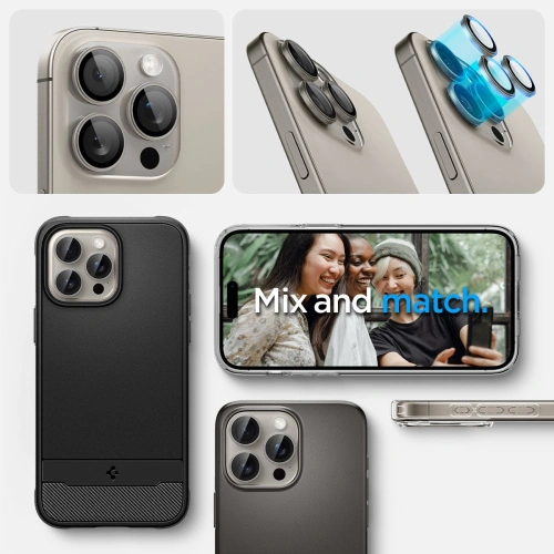 Buy Spigen Optik.TR EZ Fit Camera Protector iPhone 14 Pro / Pro Max / 15 Pro / Pro Max Natural Titanium (2 Pack) - SPN3201 - {ean13} - Home Screen Store Europe