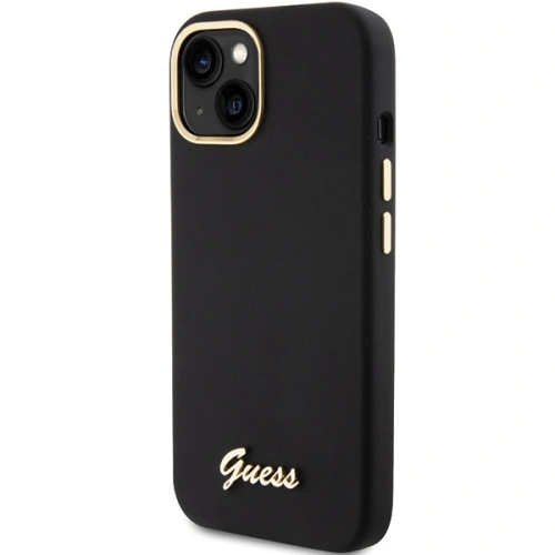 Kup Guess Caz GUHCP15SSMBSLK iPhone 15 negru / negru hardcase silicon Script Metal Logo & Frame - GUE3021 - {ean13} - Sklep Home Screen