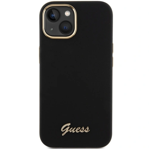 Kup Guess Caz GUHCP15SSMBSLK iPhone 15 negru / negru hardcase silicon Script Metal Logo & Frame - GUE3021 - {ean13} - Sklep Home Screen