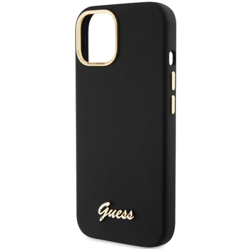 Kup Guess Caz GUHCP15SSMBSLK iPhone 15 negru / negru hardcase silicon Script Metal Logo & Frame - GUE3021 - {ean13} - Sklep Home Screen