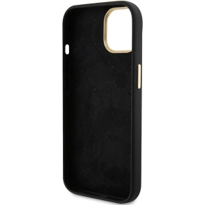 Etui Guess GUHCP15SSMBSLK iPhone 15 czarny/black hardcase Silicone Script Metal Logo & Frame