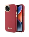 Guess Caz GUHCP15SSMBSLM iPhone 15 magenta hardcase Silicon Script Metal Logo & Frame