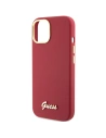 Kup Etui Guess GUHCP15SSMBSLM iPhone 15 magenta hardcase Silicone Script Metal Logo & Frame - GUE3022 - {ean13} - Sklep Home Screen