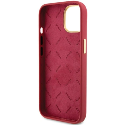 Kup Guess Caz GUHCP15SSMBSLM iPhone 15 magenta hardcase Silicon Script Metal Logo & Frame - GUE3022 - {ean13} - Sklep Home Screen