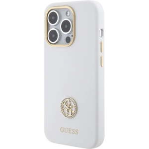 Buy Guess GUHCP15XM4DGPH iPhone 15 Pro Max biały/white hardcase Silicone Logo Strass 4G - GUE3023 - {ean13} - Home Screen Store Europe