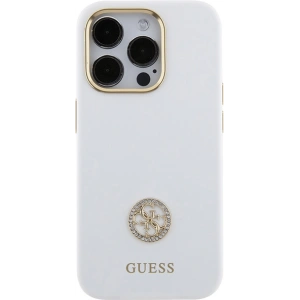 Buy Guess GUHCP15XM4DGPH iPhone 15 Pro Max biały/white hardcase Silicone Logo Strass 4G - GUE3023 - {ean13} - Home Screen Store Europe