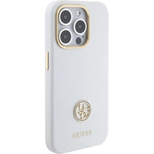 Buy Guess GUHCP15XM4DGPH iPhone 15 Pro Max biały/white hardcase Silicone Logo Strass 4G - GUE3023 - {ean13} - Home Screen Store Europe