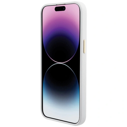 Kup Etui Guess GUHCP15XM4DGPH iPhone 15 Pro Max bílý/white hardcase Silicone Logo Strass 4G - GUE3023 - {ean13} - Sklep Home Screen
