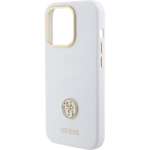 Kup Etui Guess GUHCP15XM4DGPH iPhone 15 Pro Max bílý/white hardcase Silicone Logo Strass 4G - GUE3023 - {ean13} - Sklep Home Screen