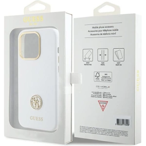 Buy Guess GUHCP15XM4DGPH iPhone 15 Pro Max biały/white hardcase Silicone Logo Strass 4G - GUE3023 - {ean13} - Home Screen Store Europe