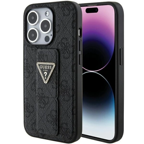 Buy Guess GUHCP15XPGS4TDK iPhone 15 Pro Max czarny/black hardcase Grip Stand 4G Triangle Strass - GUE3024 - {ean13} - Home Screen Store Europe