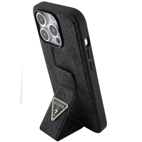 Buy Guess GUHCP15XPGS4TDK iPhone 15 Pro Max czarny/black hardcase Grip Stand 4G Triangle Strass - GUE3024 - {ean13} - Home Screen Store Europe