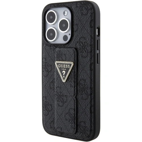 Buy Guess GUHCP15XPGS4TDK iPhone 15 Pro Max czarny/black hardcase Grip Stand 4G Triangle Strass - GUE3024 - {ean13} - Home Screen Store Europe
