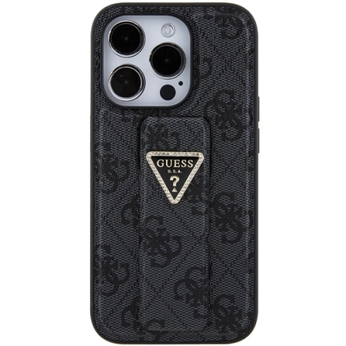 Buy Guess GUHCP15XPGS4TDK iPhone 15 Pro Max czarny/black hardcase Grip Stand 4G Triangle Strass - GUE3024 - {ean13} - Home Screen Store Europe